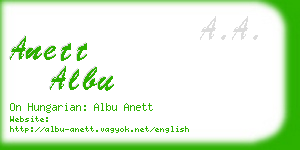 anett albu business card